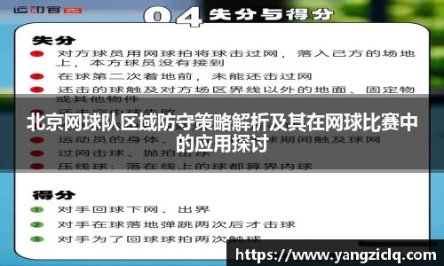 北京网球队区域防守策略解析及其在网球比赛中的应用探讨